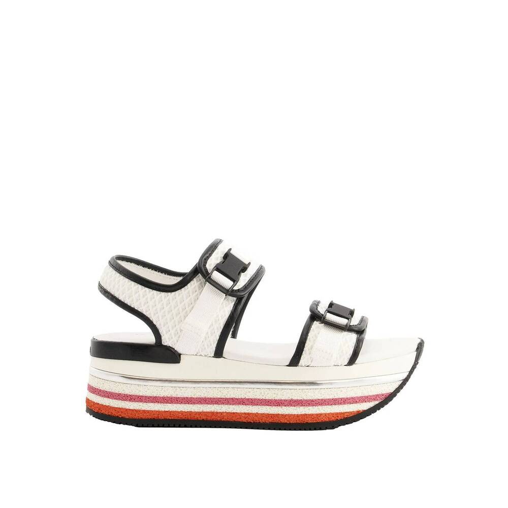 NEW HOGAN women's maxi h222 sandals in white